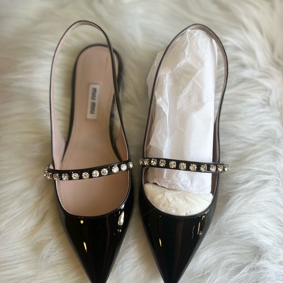 MiuMiu Calzature Donna Vernice Women Flat - Picture 2 of 6